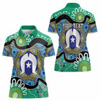 Torres Strait Islander Heal Country Personalised Women Polo Shirt