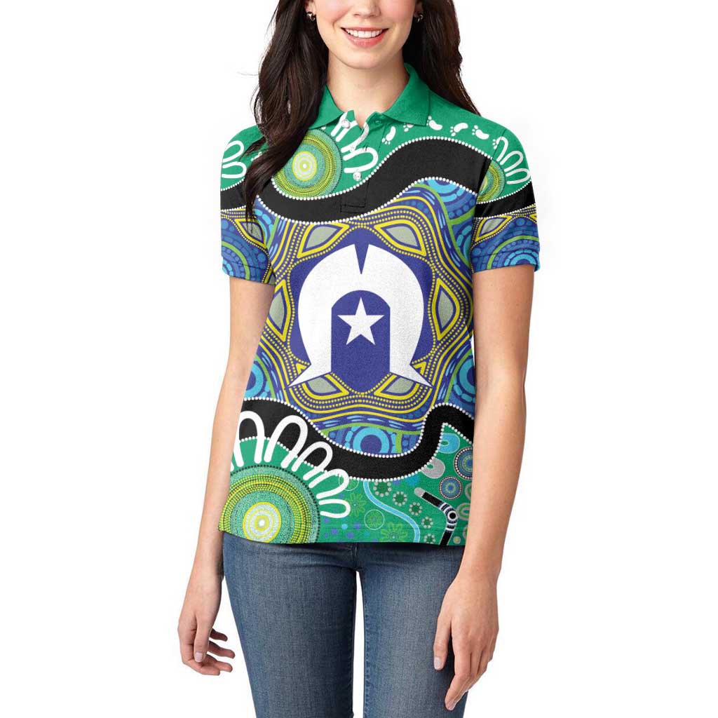 Torres Strait Islander Heal Country Personalised Women Polo Shirt