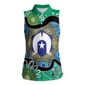 Torres Strait Islander Heal Country Personalised Women Sleeveless Polo Shirt