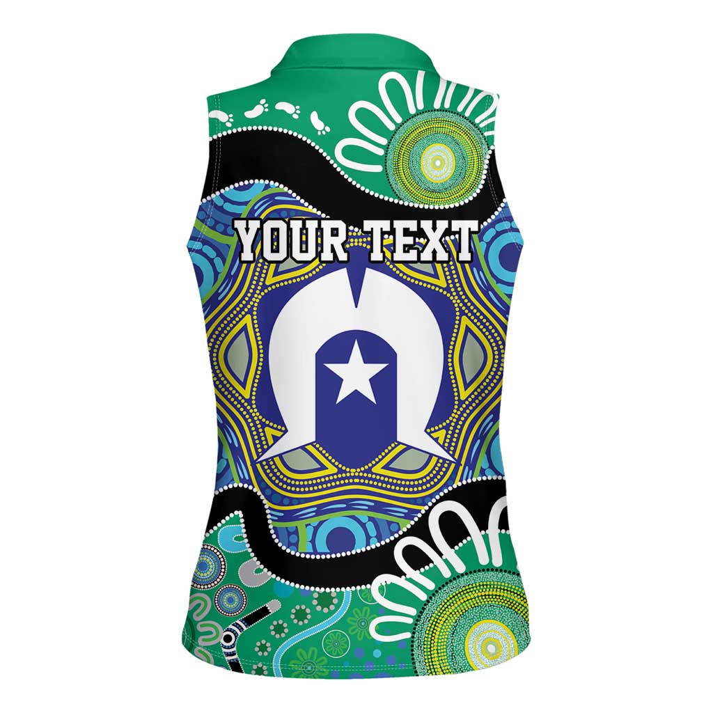 Torres Strait Islander Heal Country Personalised Women Sleeveless Polo Shirt