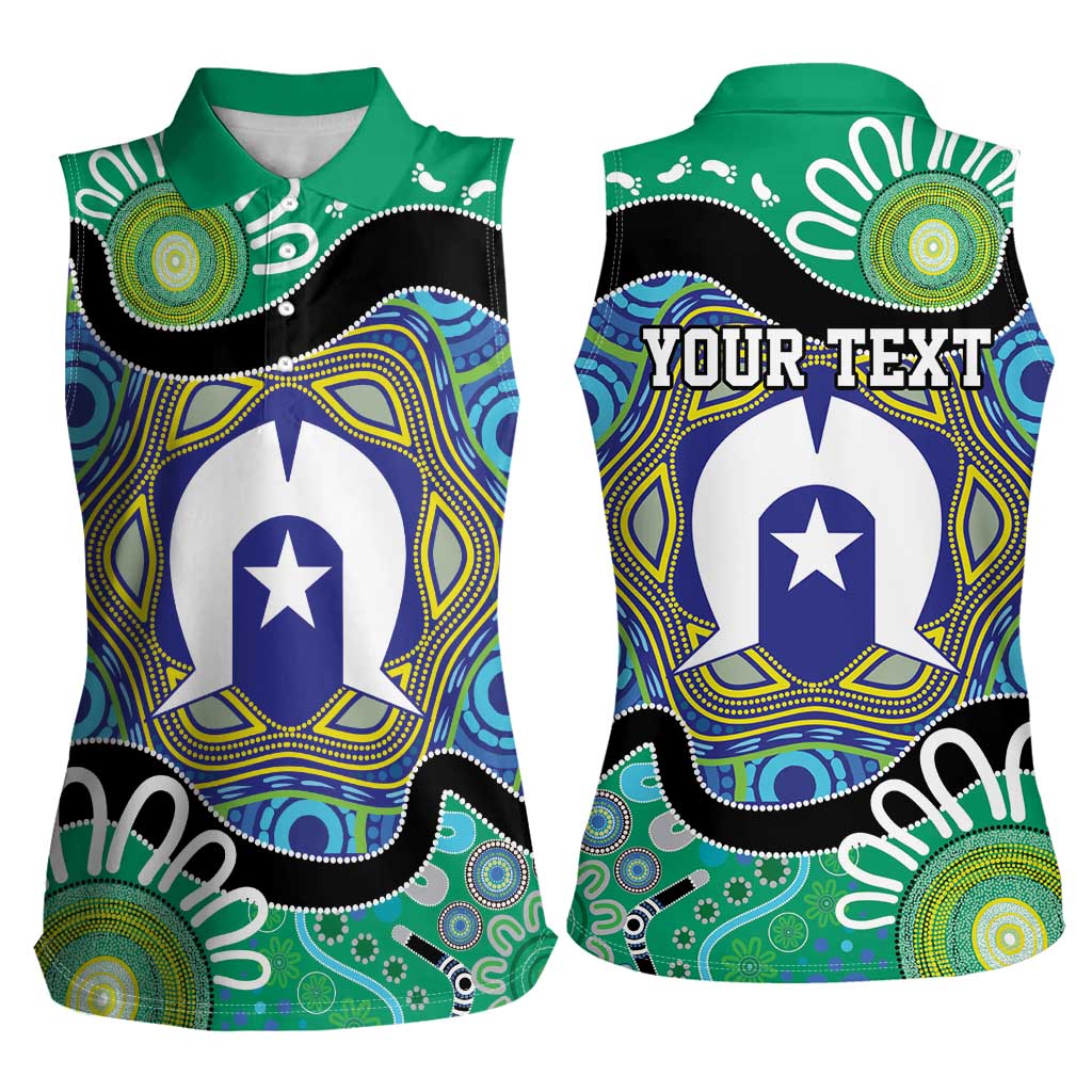 Torres Strait Islander Heal Country Personalised Women Sleeveless Polo Shirt