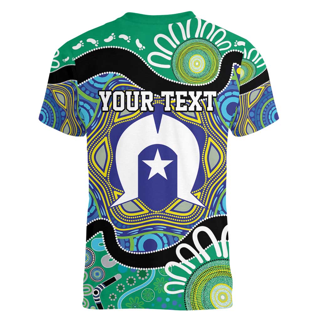 Torres Strait Islander Heal Country Personalised Women V-Neck T-Shirt