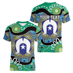 Torres Strait Islander Heal Country Personalised Women V-Neck T-Shirt