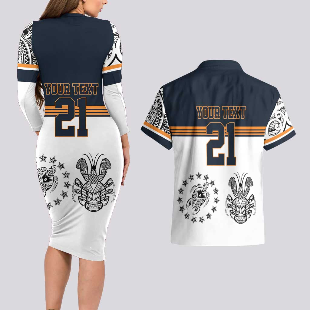 Australia Rugby Pacific Custom Couples Matching Long Sleeve Bodycon Dress and Hawaiian Shirt 2003 Brumby Vintage Old