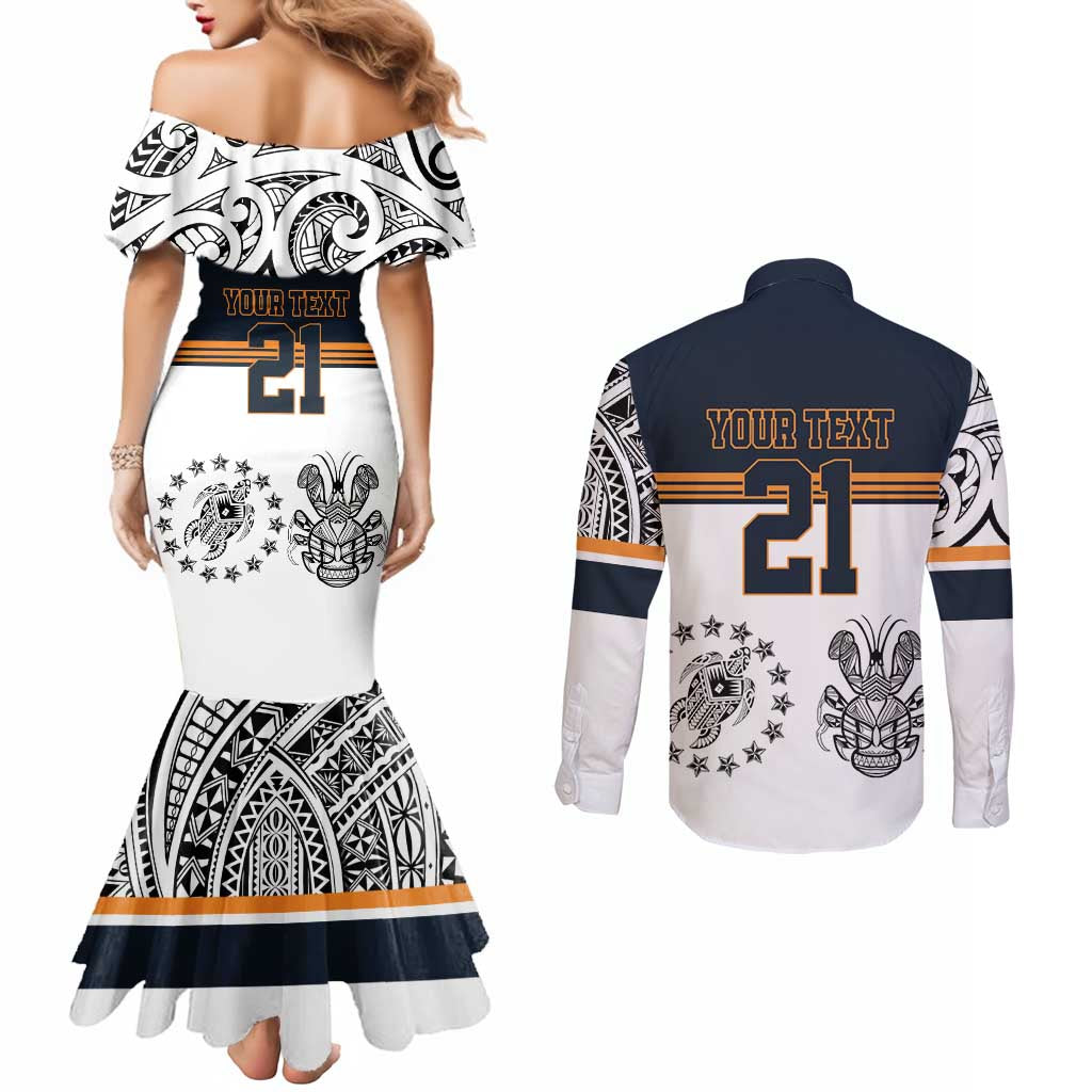 Australia Rugby Pacific Custom Couples Matching Mermaid Dress and Long Sleeve Button Shirt 2003 Brumby Vintage Old