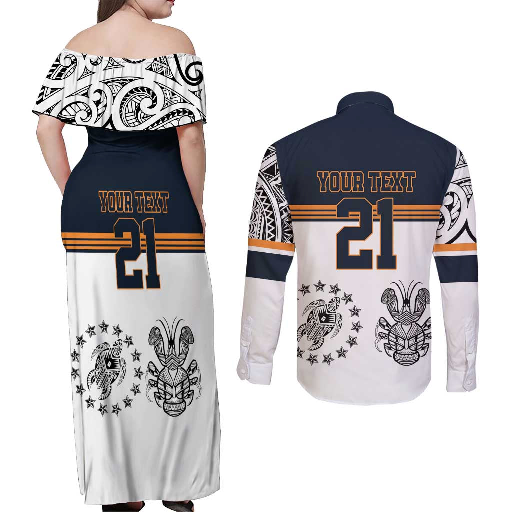 Australia Rugby Pacific Custom Couples Matching Off Shoulder Maxi Dress and Long Sleeve Button Shirt 2003 Brumby Vintage Old