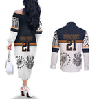 Australia Rugby Pacific Custom Couples Matching Off The Shoulder Long Sleeve Dress and Long Sleeve Button Shirt 2003 Brumby Vintage Old