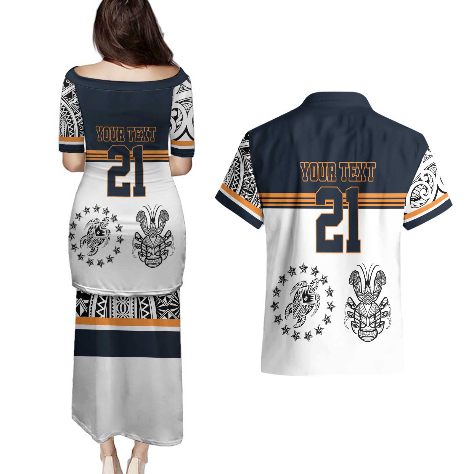 Australia Rugby Pacific Custom Couples Matching Puletasi and Hawaiian Shirt 2003 Brumby Vintage Old