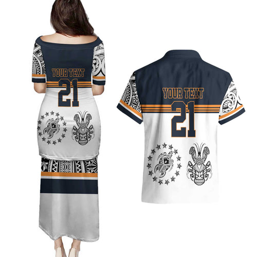 Australia Rugby Pacific Custom Couples Matching Puletasi and Hawaiian Shirt 2003 Brumby Vintage Old
