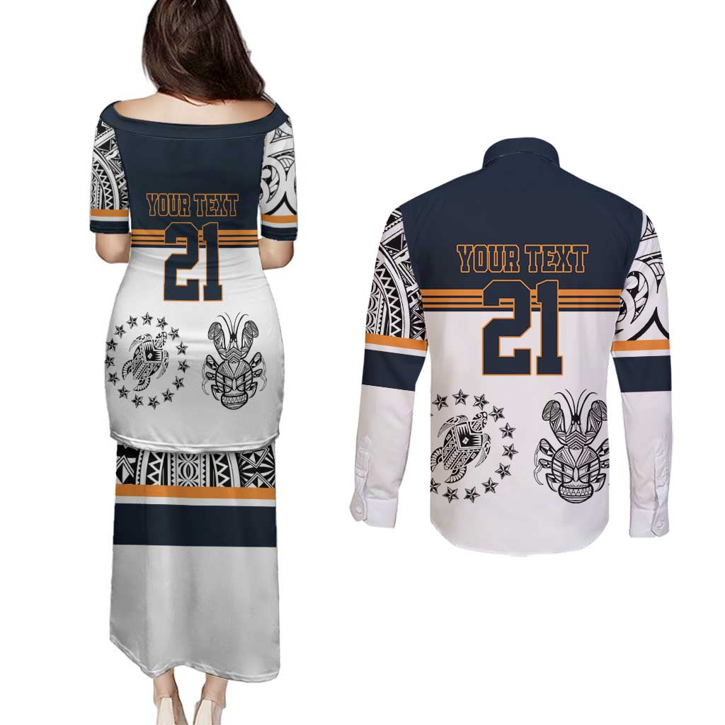 Australia Rugby Pacific Custom Couples Matching Puletasi and Long Sleeve Button Shirt 2003 Brumby Vintage Old