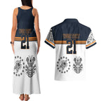 Australia Rugby Pacific Custom Couples Matching Tank Maxi Dress and Hawaiian Shirt 2003 Brumby Vintage Old