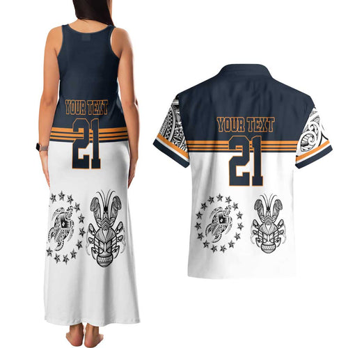 Australia Rugby Pacific Custom Couples Matching Tank Maxi Dress and Hawaiian Shirt 2003 Brumby Vintage Old