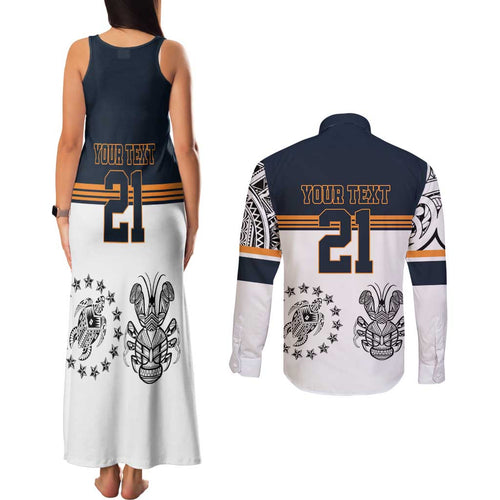 Australia Rugby Pacific Custom Couples Matching Tank Maxi Dress and Long Sleeve Button Shirt 2003 Brumby Vintage Old