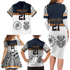 Australia Rugby Pacific Custom Family Matching Long Sleeve Bodycon Dress and Hawaiian Shirt 2003 Brumby Vintage Old