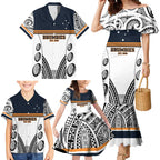 Australia Rugby Pacific Custom Family Matching Mermaid Dress and Hawaiian Shirt 2003 Brumby Vintage Old