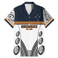 Australia Rugby Pacific Custom Family Matching Mermaid Dress and Hawaiian Shirt 2003 Brumby Vintage Old