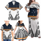 Australia Rugby Pacific Custom Family Matching Off Shoulder Maxi Dress and Hawaiian Shirt 2003 Brumby Vintage Old