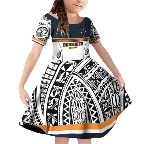 Australia Rugby Pacific Custom Family Matching Off Shoulder Short Dress and Hawaiian Shirt 2003 Brumby Vintage Old