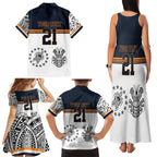 Australia Rugby Pacific Custom Family Matching Tank Maxi Dress and Hawaiian Shirt 2003 Brumby Vintage Old