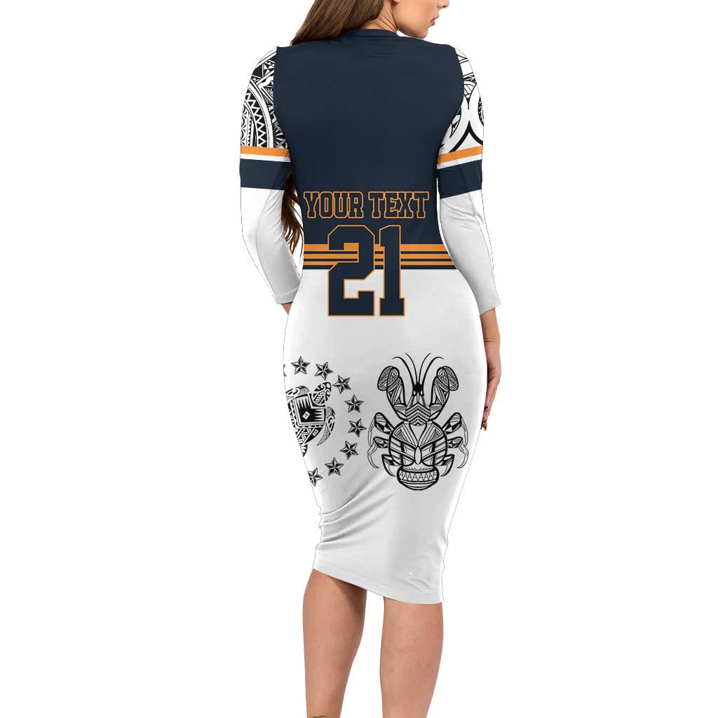 Australia Rugby Pacific Custom Long Sleeve Bodycon Dress 2003 Brumby Vintage Old