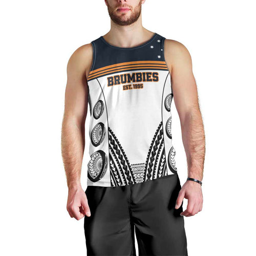Australia Rugby Pacific Custom Men Tank Top 2003 Brumby Vintage Old