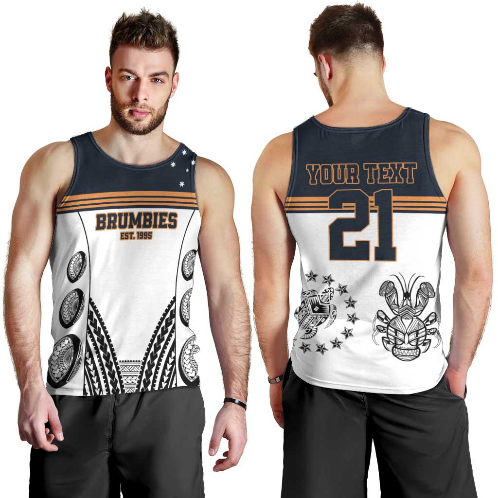 Australia Rugby Pacific Custom Men Tank Top 2003 Brumby Vintage Old