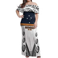 Australia Rugby Pacific Custom Off Shoulder Maxi Dress 2003 Brumby Vintage Old