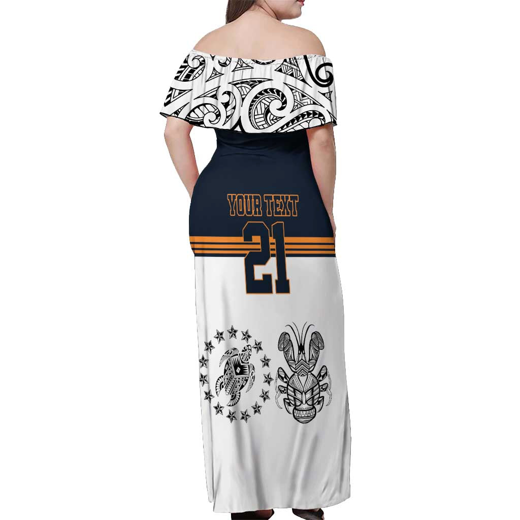 Australia Rugby Pacific Custom Off Shoulder Maxi Dress 2003 Brumby Vintage Old