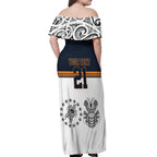 Australia Rugby Pacific Custom Off Shoulder Maxi Dress 2003 Brumby Vintage Old
