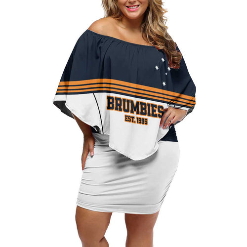 Australia Rugby Pacific Custom Off Shoulder Short Dress 2003 Brumby Vintage Old