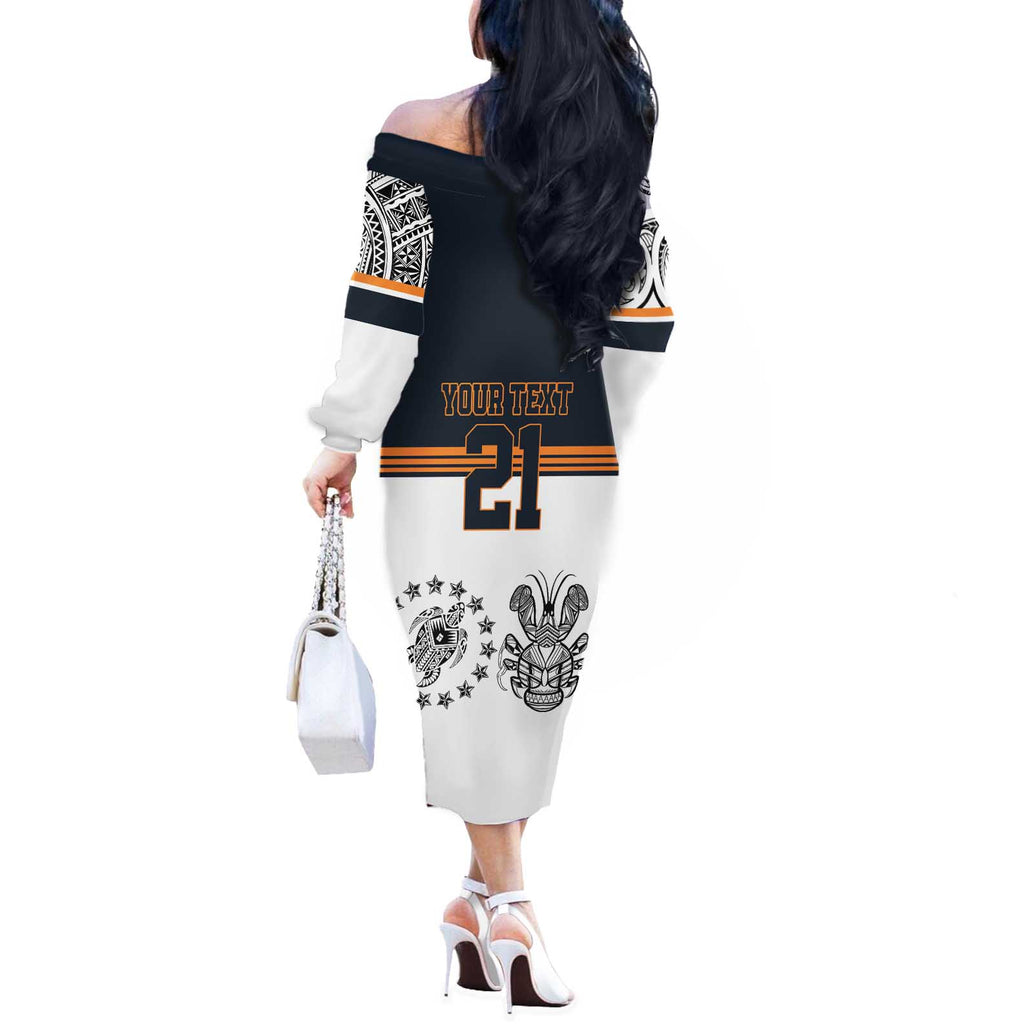 Australia Rugby Pacific Custom Off The Shoulder Long Sleeve Dress 2003 Brumby Vintage Old