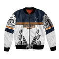 Australia Rugby Pacific Custom Sleeve Zip Bomber Jacket 2003 Brumby Vintage Old