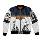 Australia Rugby Pacific Custom Sleeve Zip Bomber Jacket 2003 Brumby Vintage Old