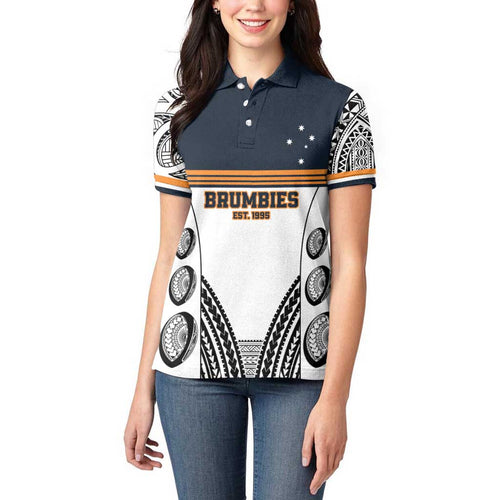 Australia Rugby Pacific Custom Women Polo Shirt 2003 Brumby Vintage Old