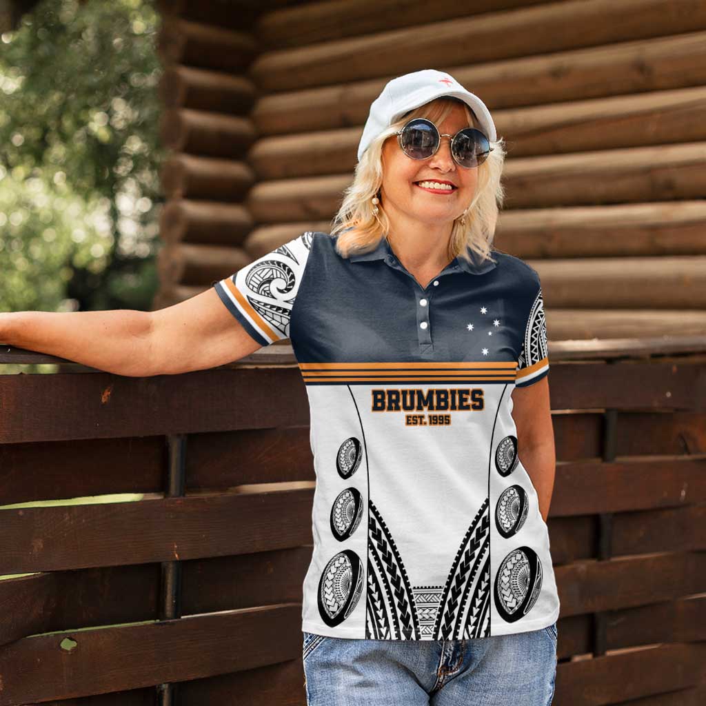 Australia Rugby Pacific Custom Women Polo Shirt 2003 Brumby Vintage Old