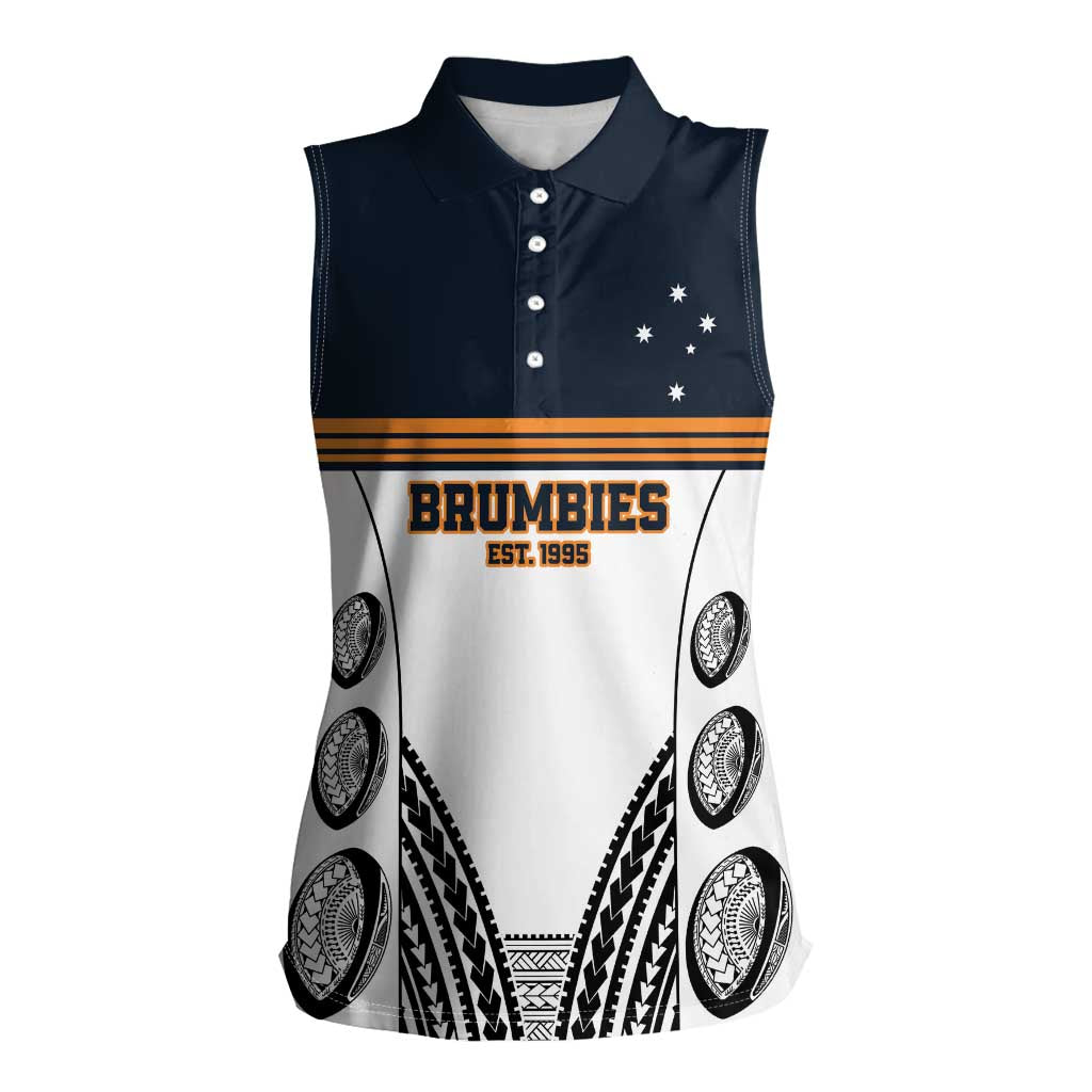 Australia Rugby Pacific Custom Women Sleeveless Polo Shirt 2003 Brumby Vintage Old