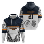 Australia Rugby Pacific Custom Zip Hoodie 2003 Brumby Vintage Old