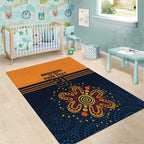 Australia Rugby Pacific Custom Area Rug Super Brumby Aboriginal Dot Art