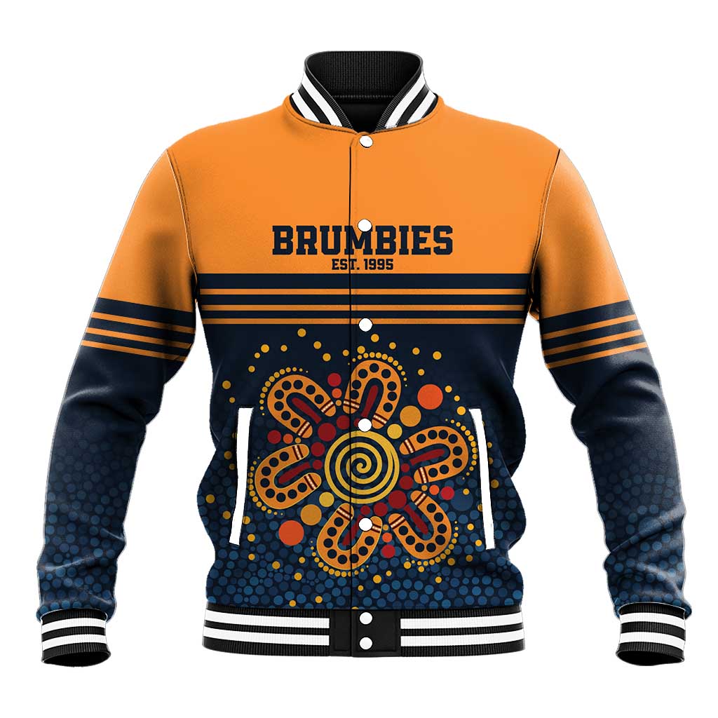 Australia Rugby Pacific Custom Baseball Jacket Super Brumby Aboriginal Dot Art