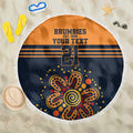 Australia Rugby Pacific Custom Beach Blanket Super Brumby Aboriginal Dot Art
