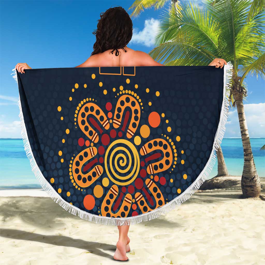 Australia Rugby Pacific Custom Beach Blanket Super Brumby Aboriginal Dot Art