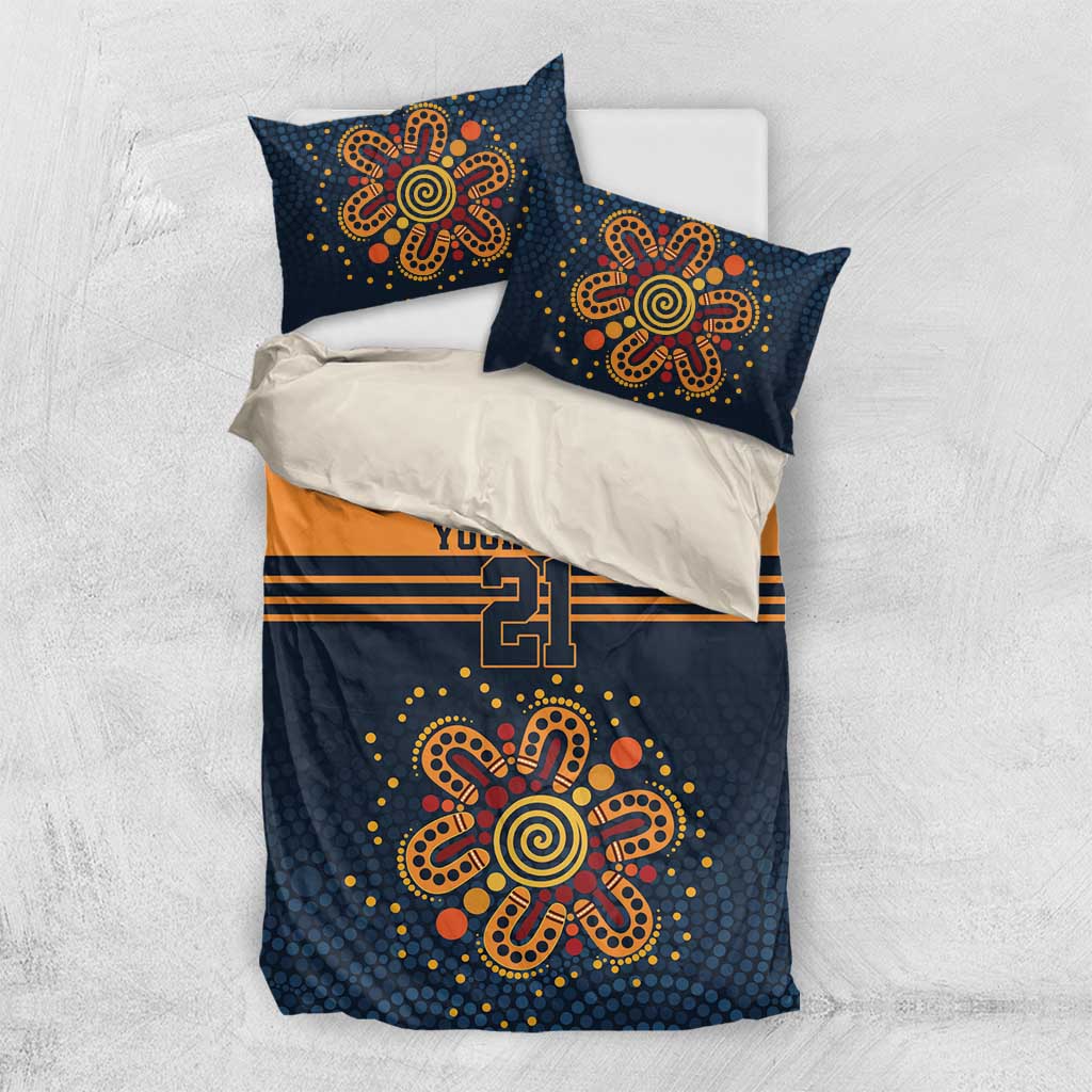 Australia Rugby Pacific Custom Bedding Set Super Brumby Aboriginal Dot Art