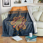 Australia Rugby Pacific Custom Blanket Super Brumby Aboriginal Dot Art