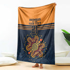 Australia Rugby Pacific Custom Blanket Super Brumby Aboriginal Dot Art