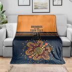 Australia Rugby Pacific Custom Blanket Super Brumby Aboriginal Dot Art
