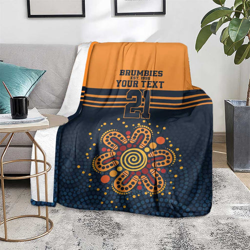 Australia Rugby Pacific Custom Blanket Super Brumby Aboriginal Dot Art
