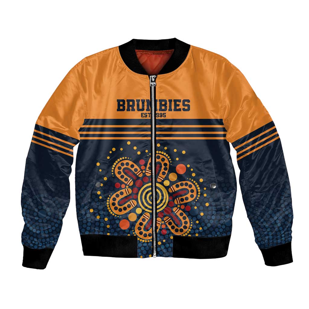 Australia Rugby Pacific Custom Bomber Jacket Super Brumby Aboriginal Dot Art