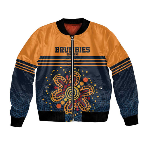 Australia Rugby Pacific Custom Bomber Jacket Super Brumby Aboriginal Dot Art
