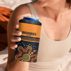 Australia Rugby Pacific Custom 4 in 1 Can Cooler Tumbler Super Brumby Aboriginal Dot Art