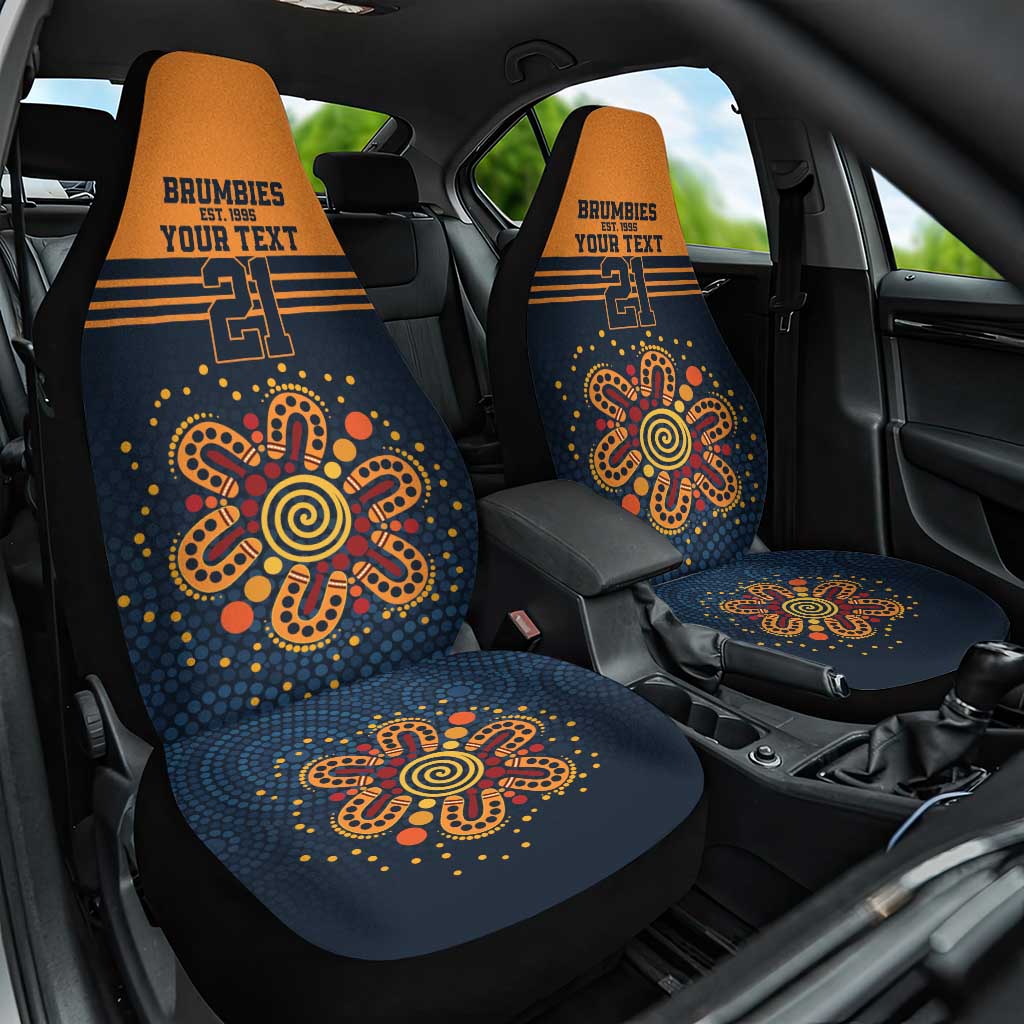 Australia Rugby Pacific Custom Car Seat Cover Super Brumby Aboriginal Dot Art